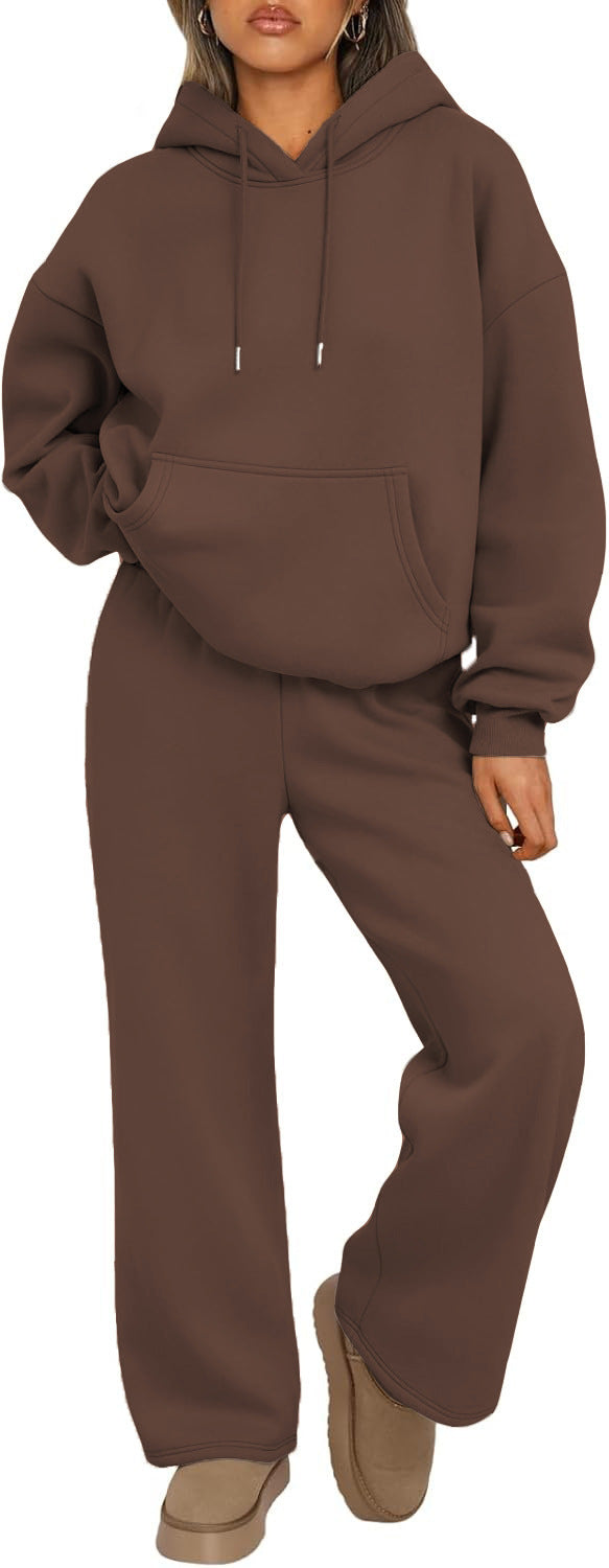 Set 2- Piece Autumn And Winter Casual Hooded Sweatshirt