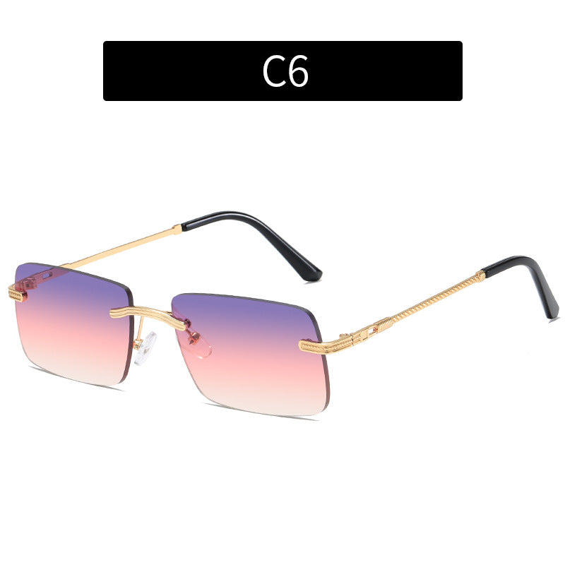Sun GlassesFrameless Personality Square Sea