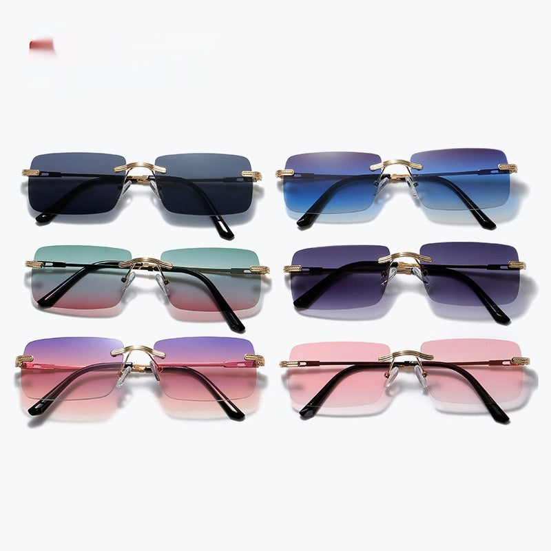 Sun GlassesFrameless Personality Square Sea