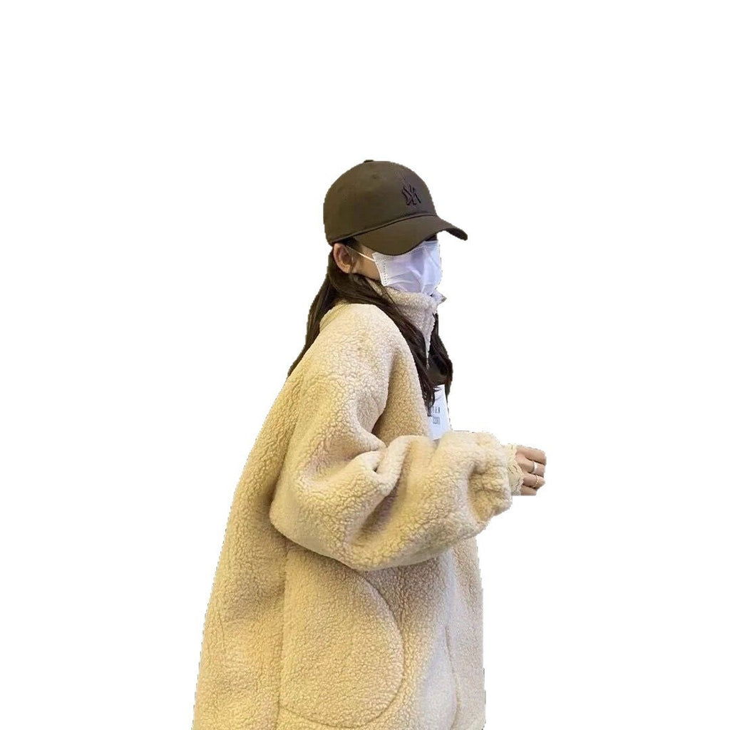 Jacket Thickened Particle Lamb Fleece Coat For Women
