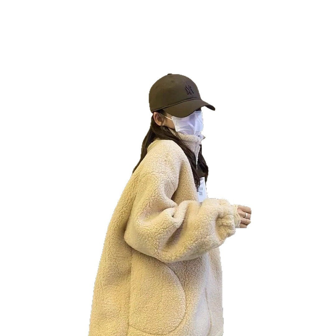 Jacket Thickened Particle Lamb Fleece Coat For Women
