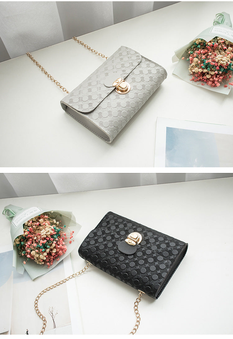 Embossed Small Square  Mini Bag