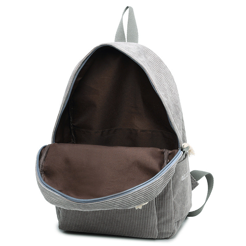 Bags School Corduroy Backpack Students