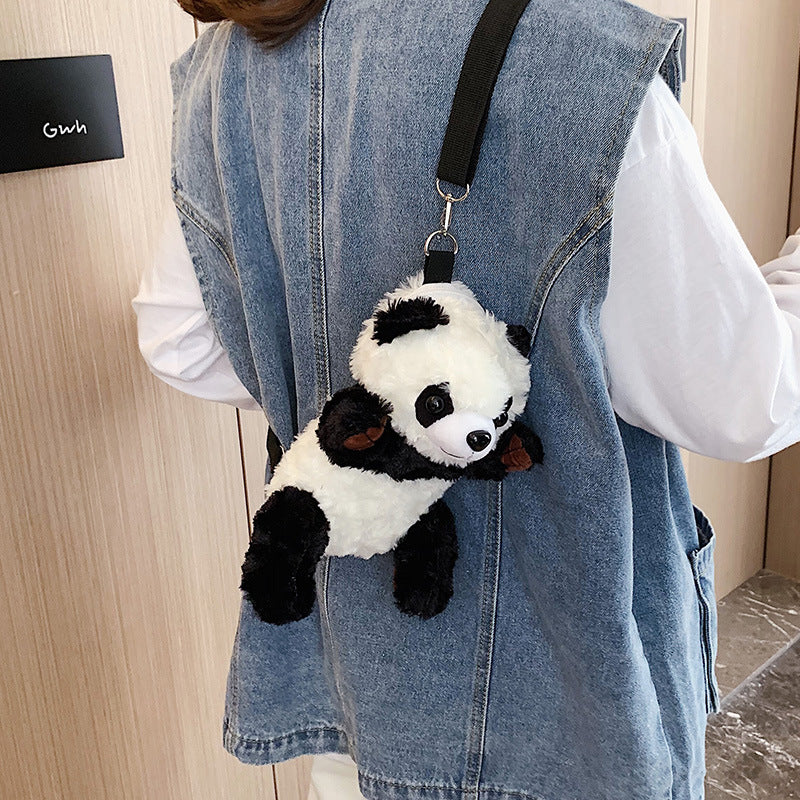 cute plush panda bag cartoon shoulder bag