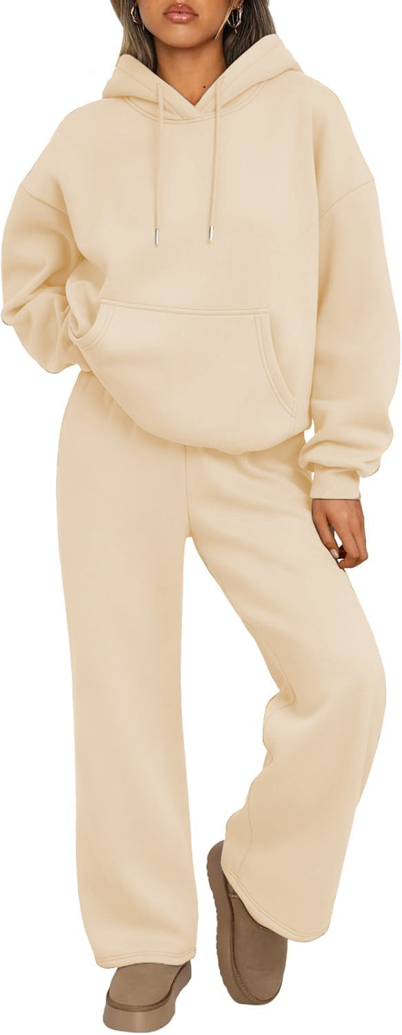 Set 2- Piece Autumn And Winter Casual Hooded Sweatshirt
