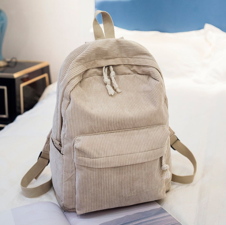 Bags School Corduroy Backpack Students