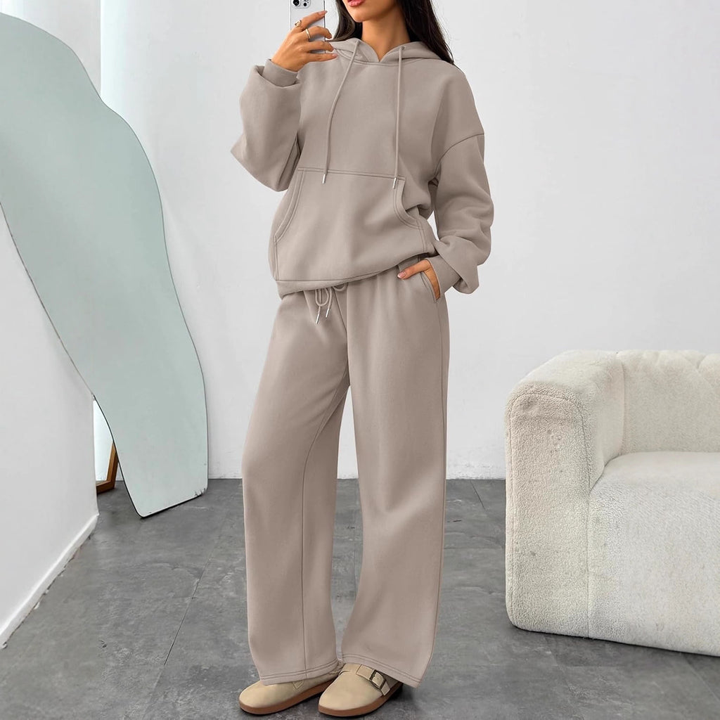 Set 2- Piece Autumn And Winter Casual Hooded Sweatshirt