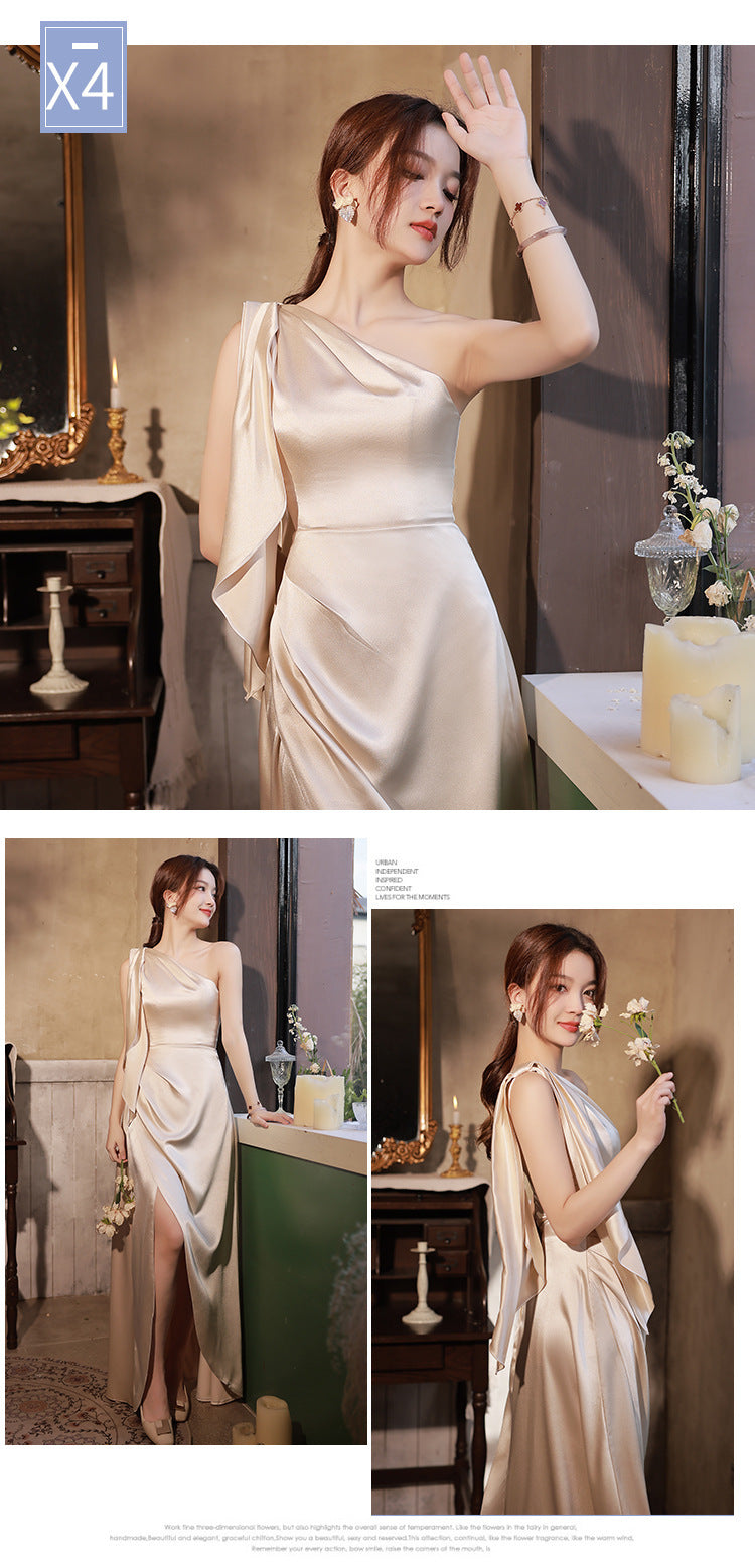 Simple And Light Luxury SatinFormal Dress