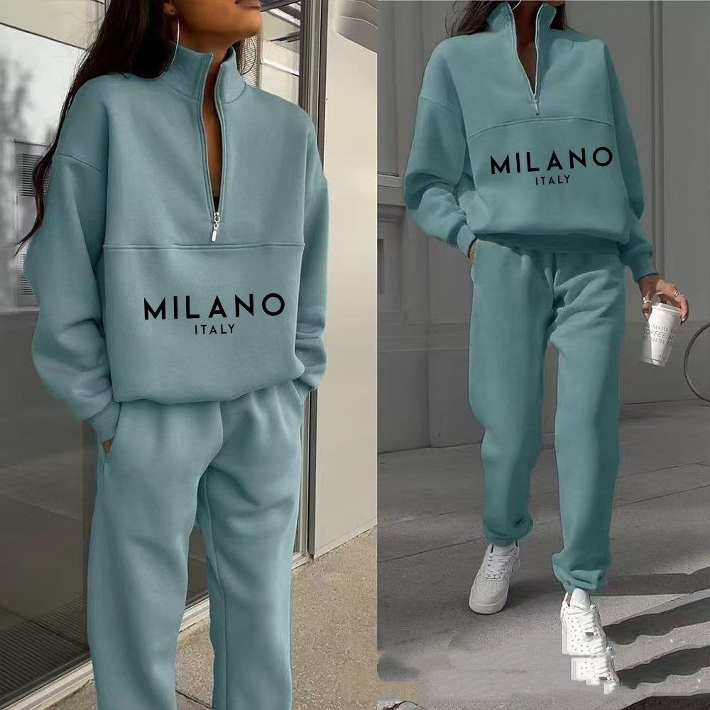 Hoodie Suit Women's Fashion Printed