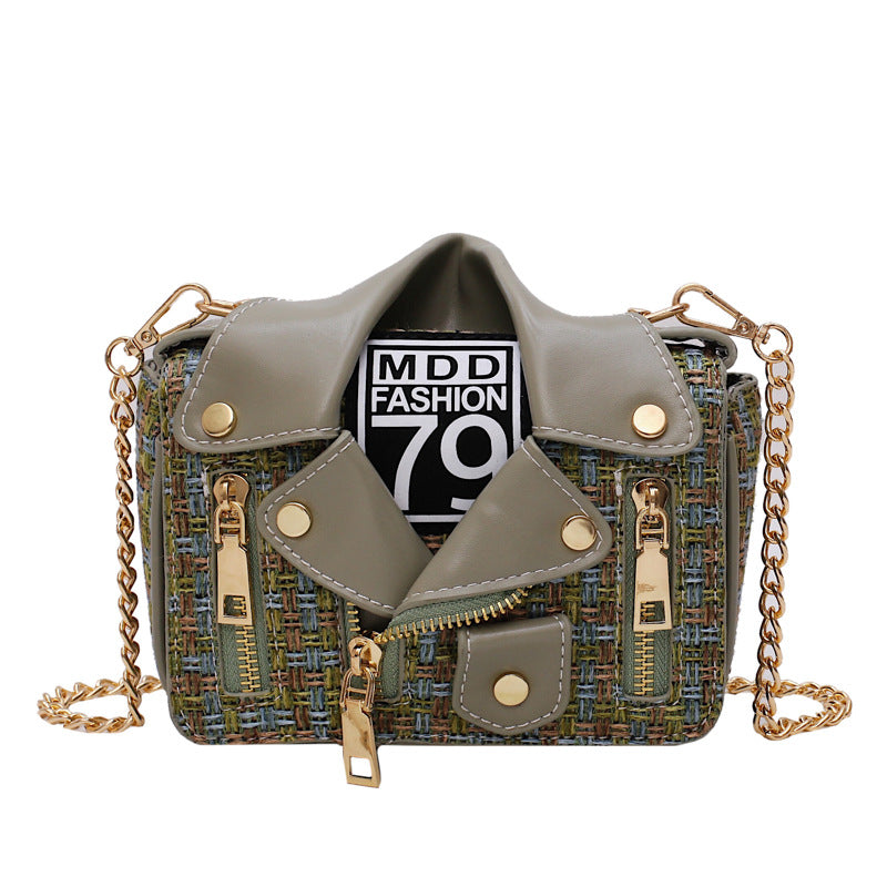 Clothes shape chain messenger bag