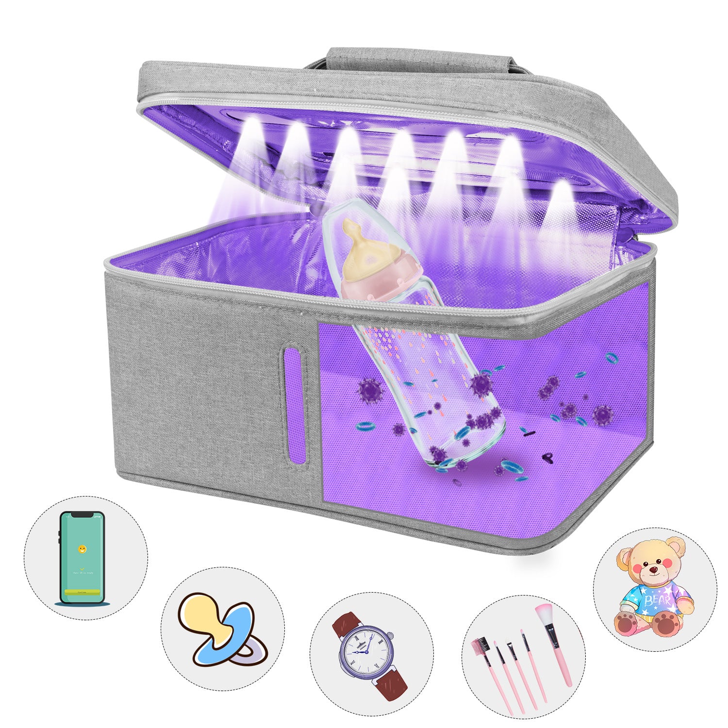 Foldable UV sterilization bag mummy bag
