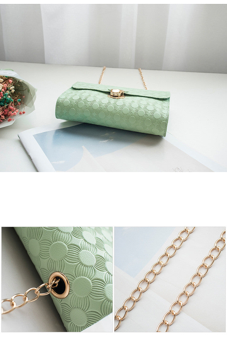 Embossed Small Square  Mini Bag