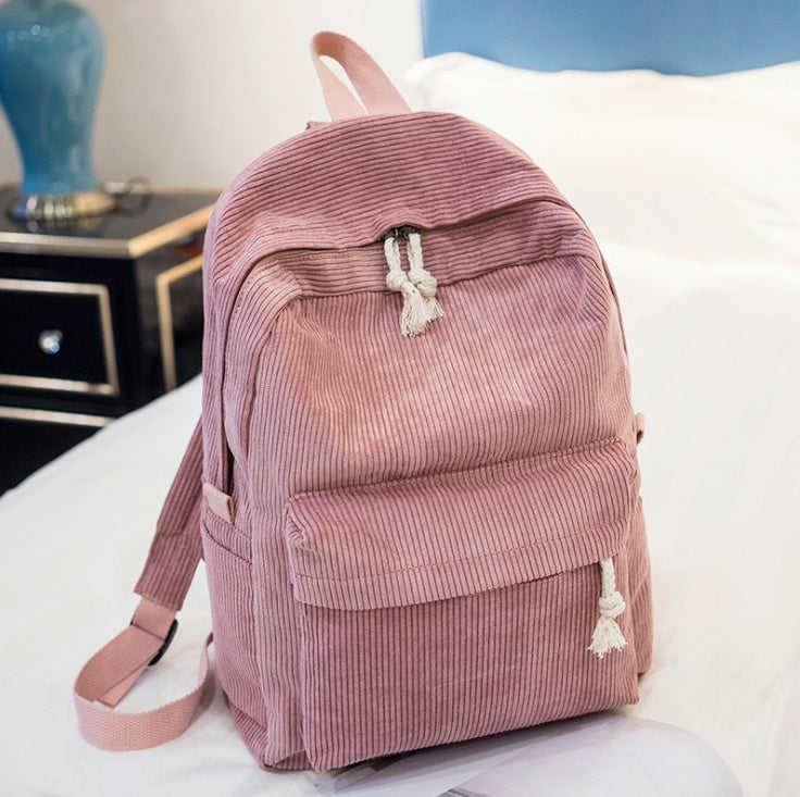 Bags School Corduroy Backpack Students