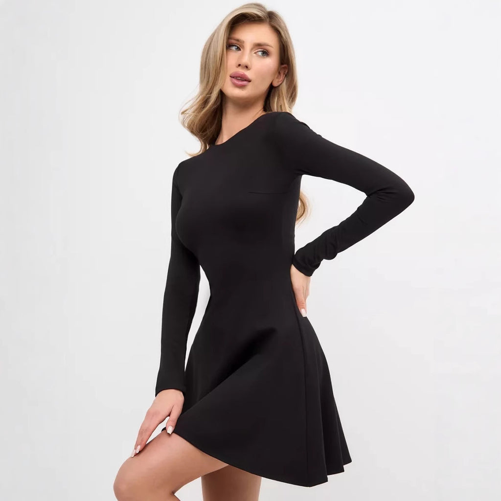 Dress Solid Color Casual Office