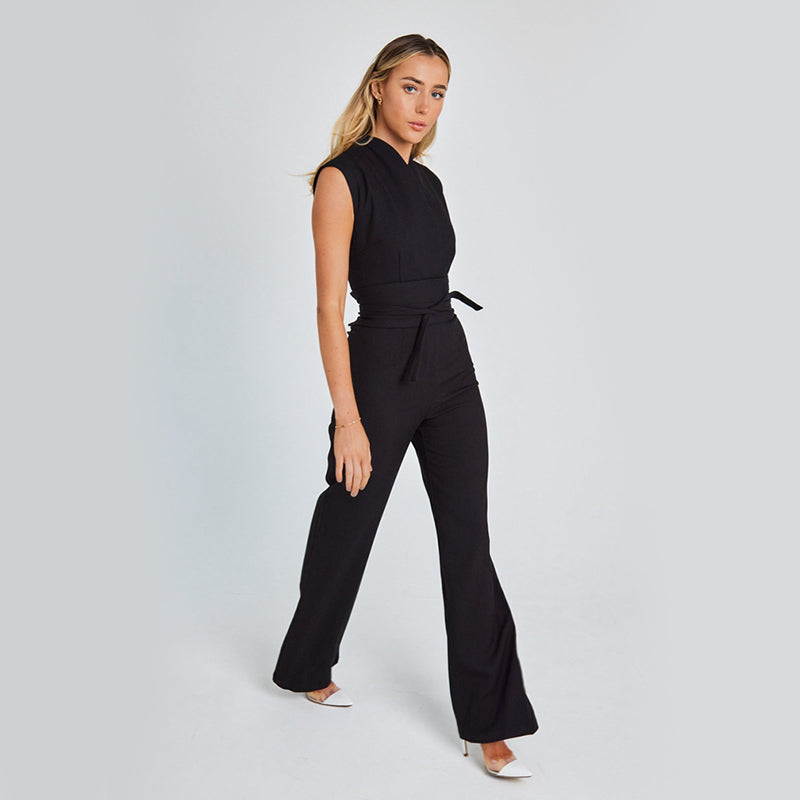 Fashion Elegant Long Sleeveless Jumpsuit Casual Wide Leg Long Overalls Clothing For Women