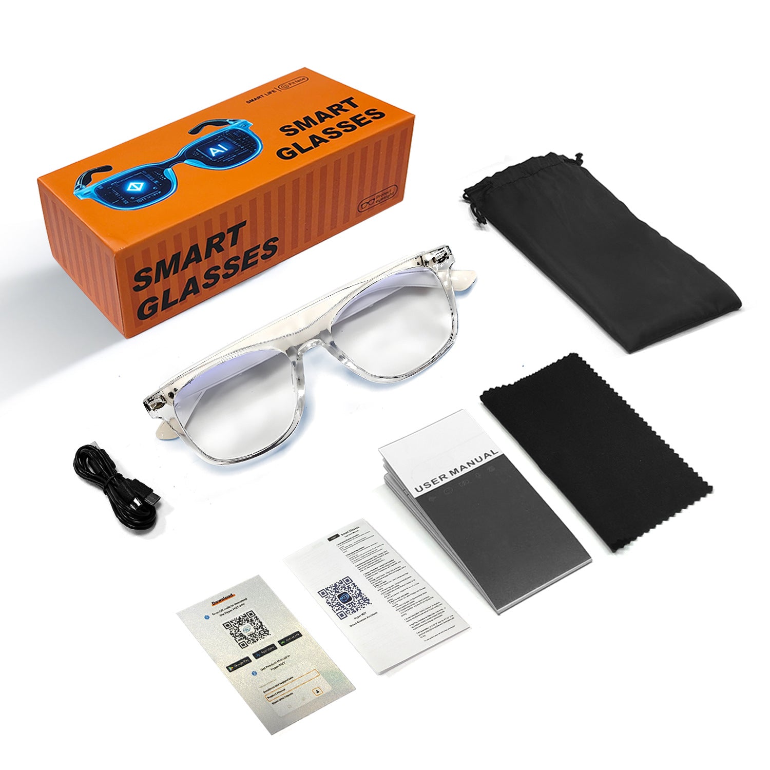 F16 Real-time Translation Music Audio Intelligent Glasses