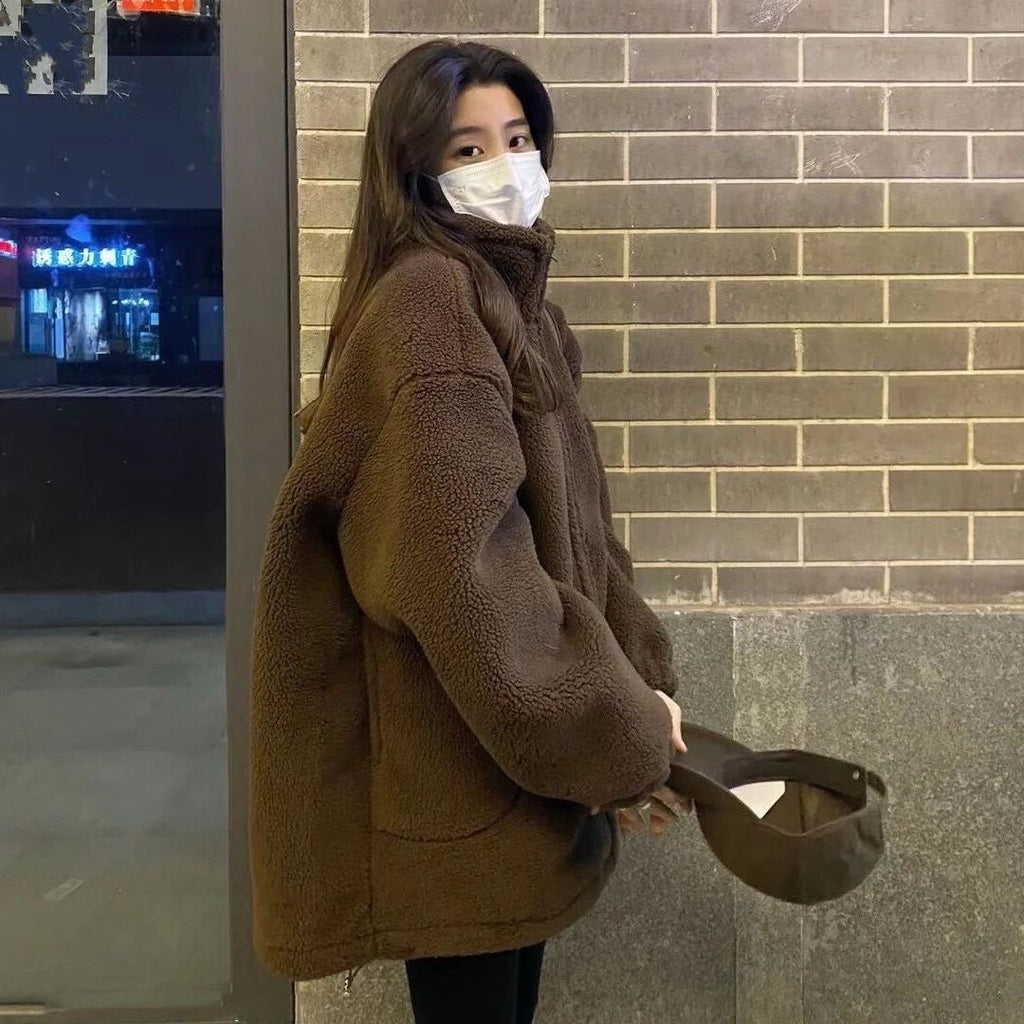 Jacket Thickened Particle Lamb Fleece Coat For Women