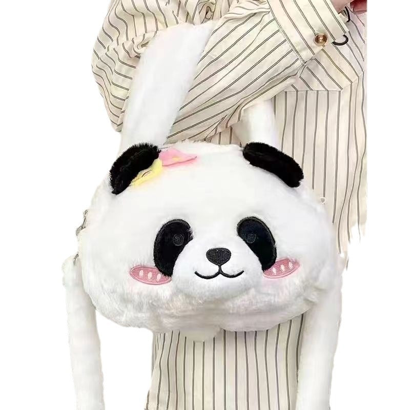 Cute Panda Crossbody Plush Bag