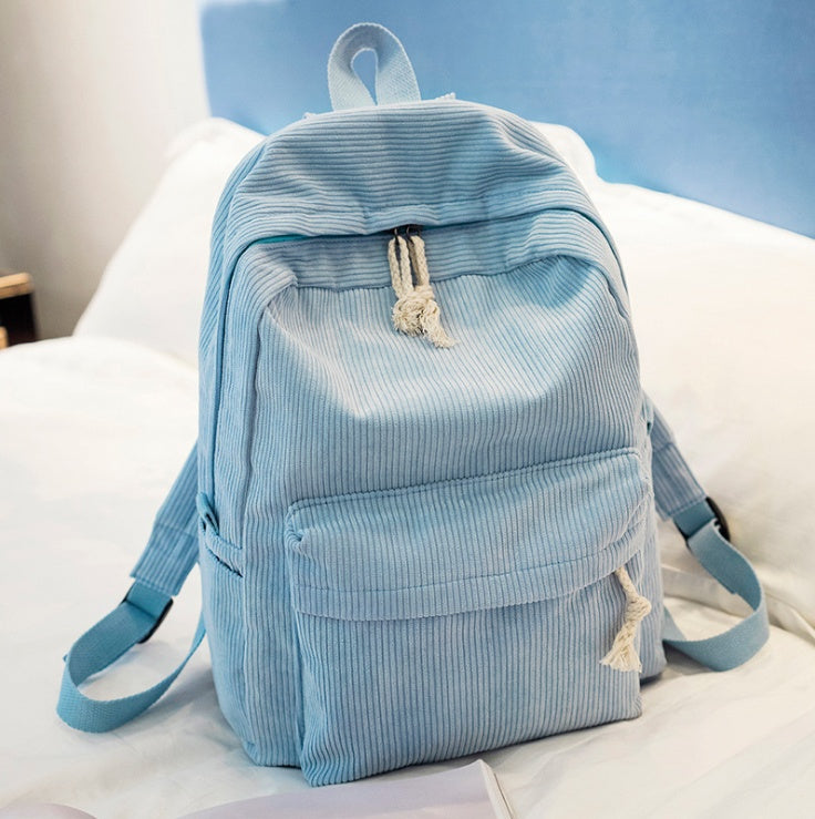 Bags School Corduroy Backpack Students