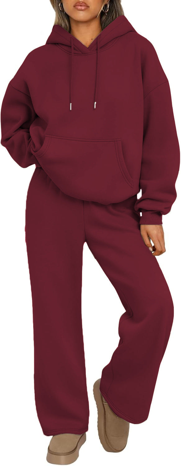 Set 2- Piece Autumn And Winter Casual Hooded Sweatshirt