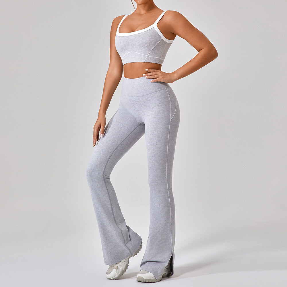 Outdoor Sports Gym Suits Women's  Contrast Color Fitness Set Outfits
