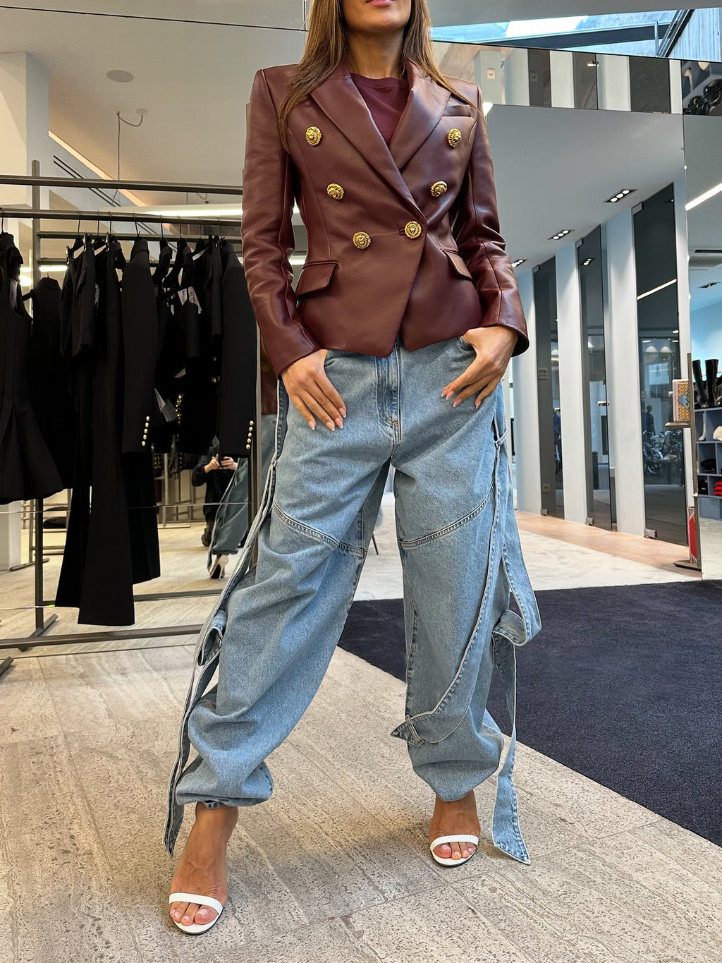 Pants Light Blue Denim Wide-Leg