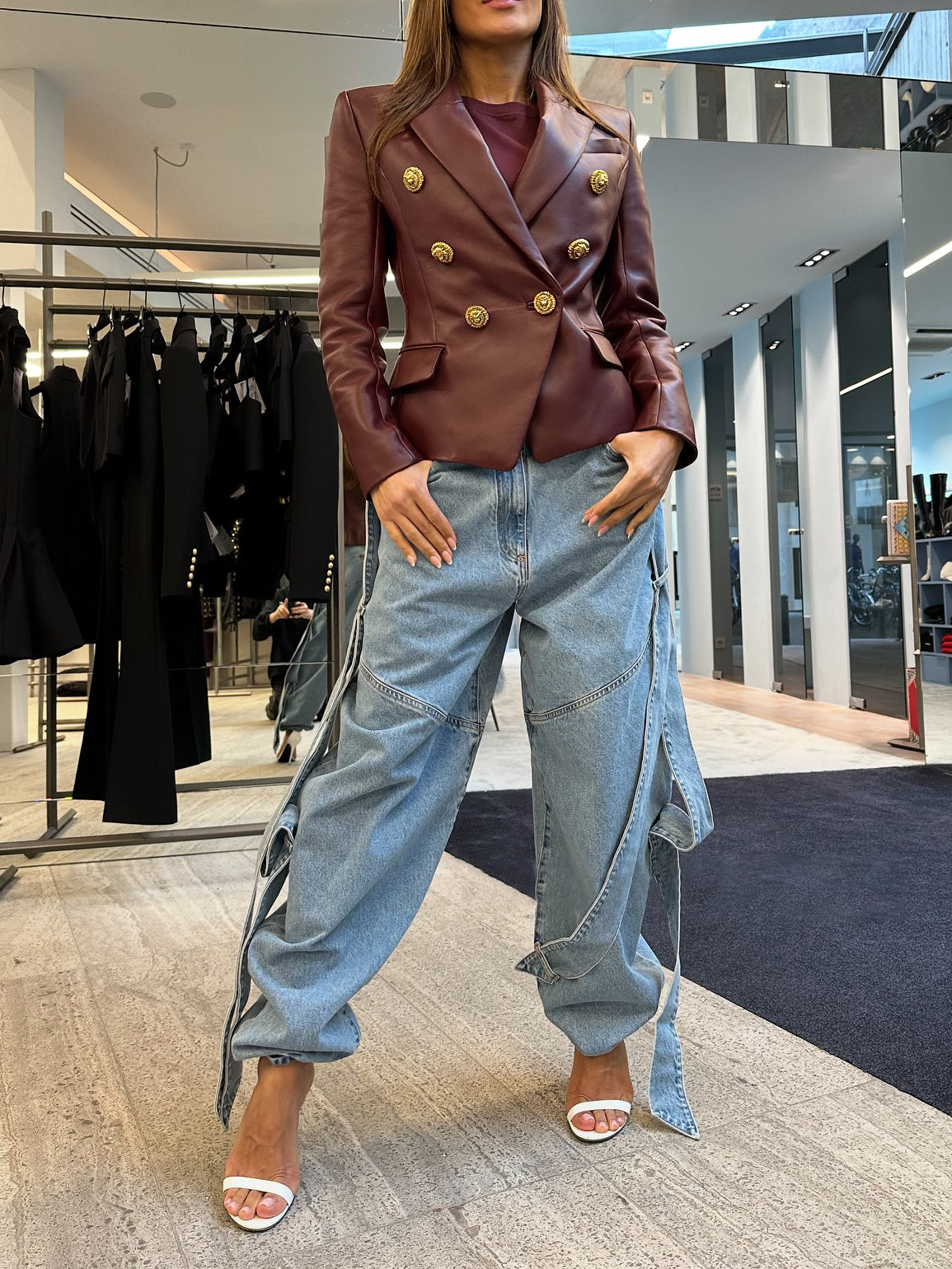 Pants Light Blue Denim Wide-Leg
