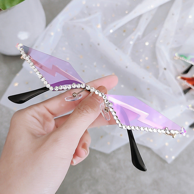 Glasses Female Creative Fashion Personalized Polygonal