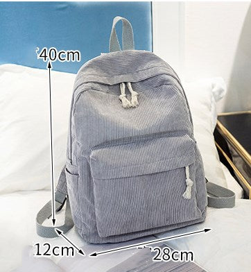 Bags School Corduroy Backpack Students