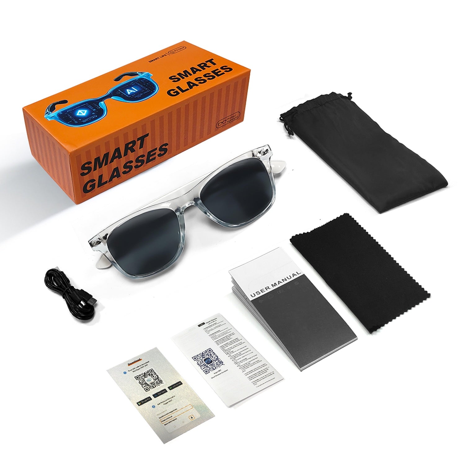 F16 Real-time Translation Music Audio Intelligent Glasses