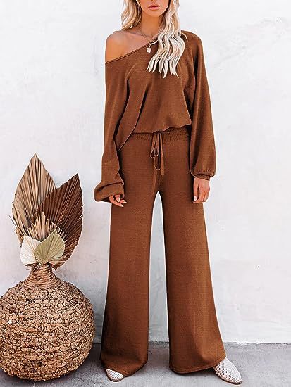 Set Casual Solid Color Long-sleeved Trousers Two-piece
