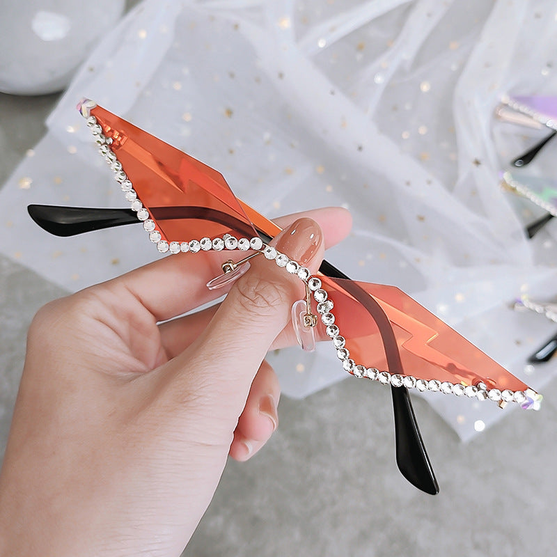 Glasses Female Creative Fashion Personalized Polygonal