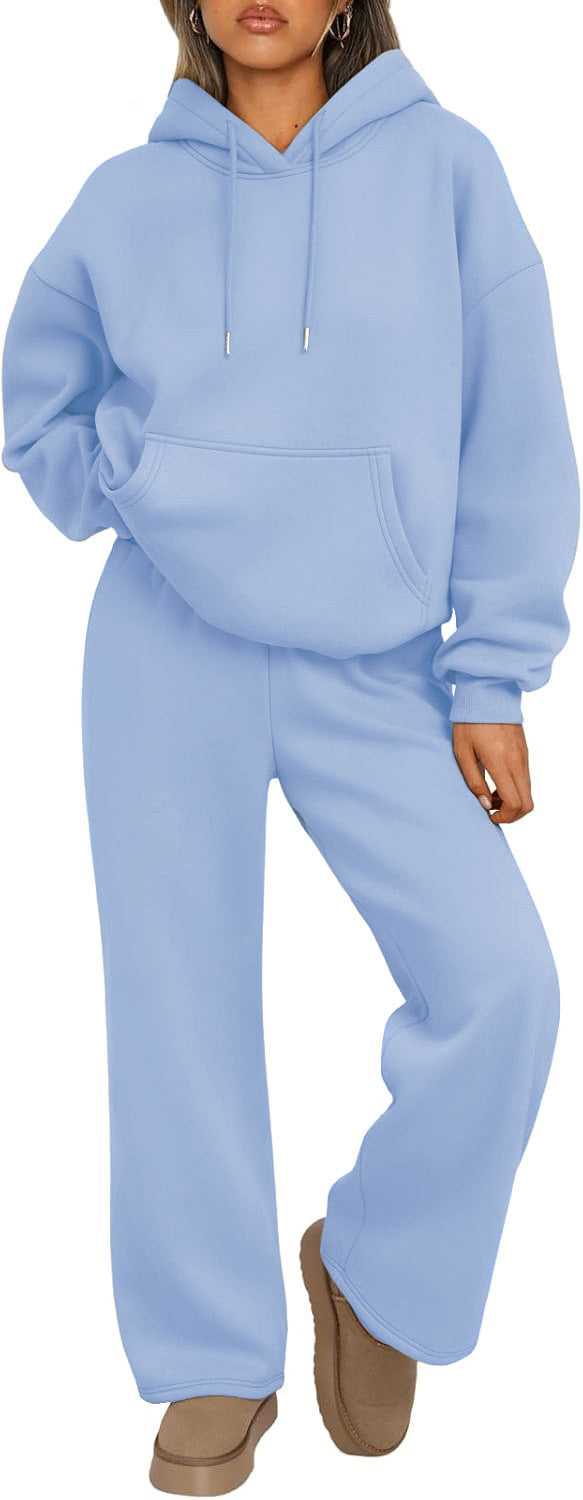 Set 2- Piece Autumn And Winter Casual Hooded Sweatshirt