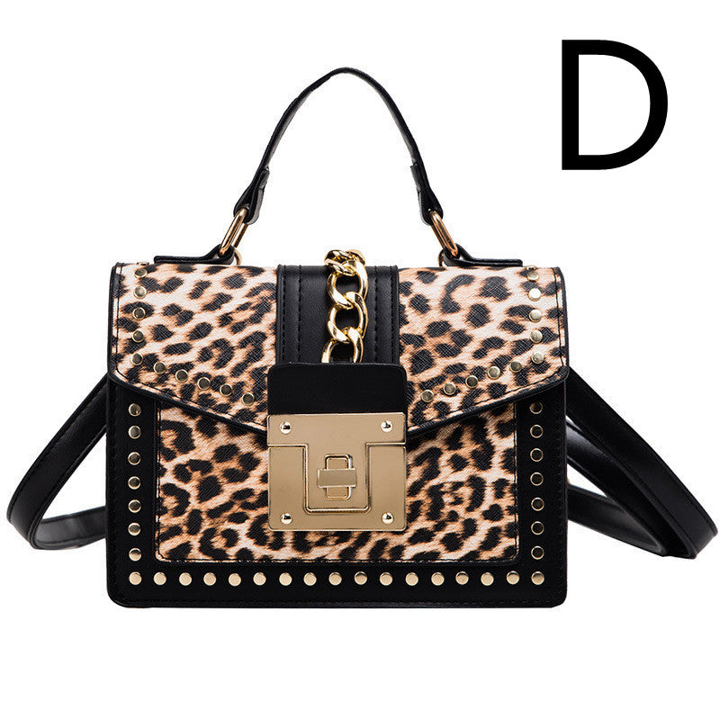 Leopard Print Small Square Bag