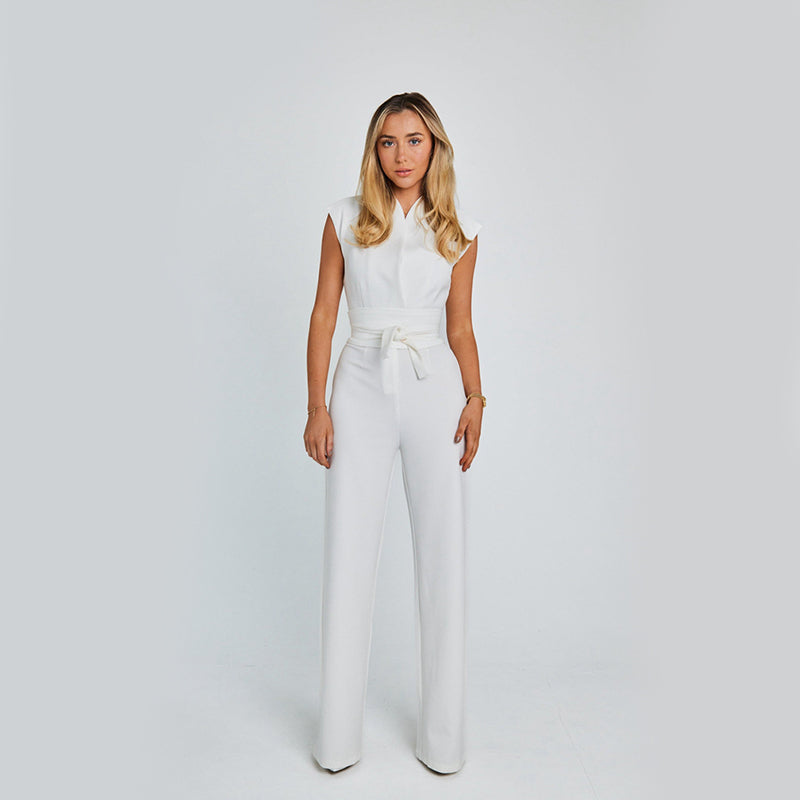 Fashion Elegant Long Sleeveless Jumpsuit Casual Wide Leg Long Overalls Clothing For Women