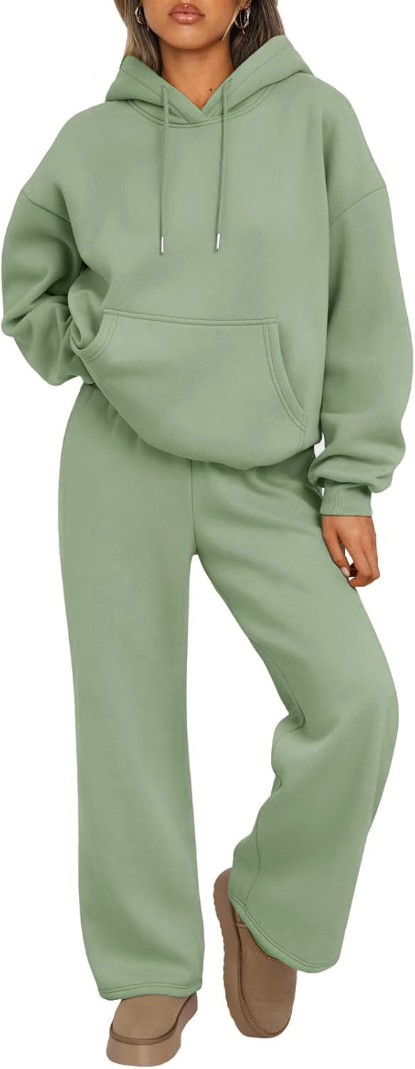 Set 2- Piece Autumn And Winter Casual Hooded Sweatshirt