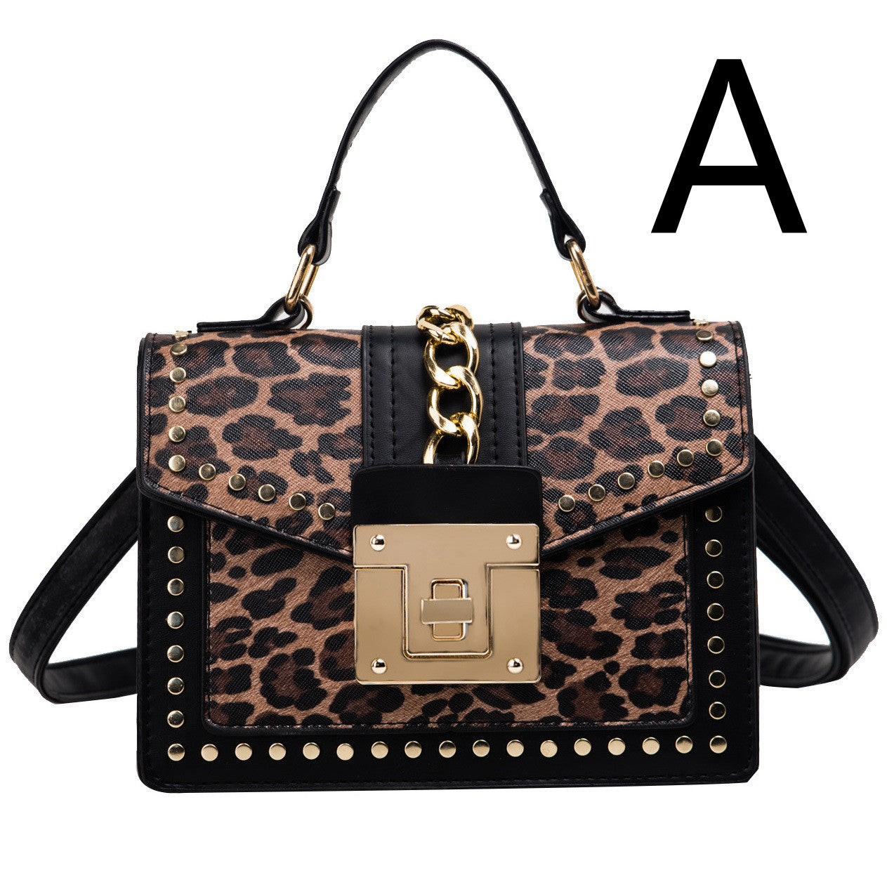 Leopard Print Small Square Bag