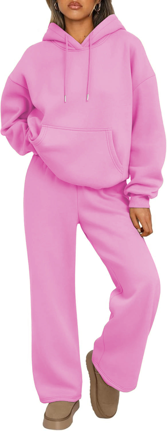 Set 2- Piece Autumn And Winter Casual Hooded Sweatshirt