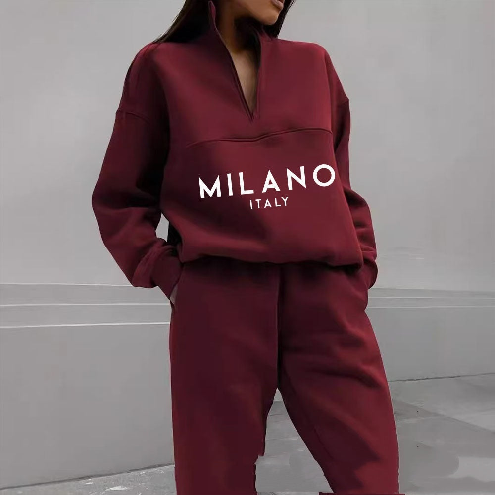 Hoodie Suit Women's Fashion Printed