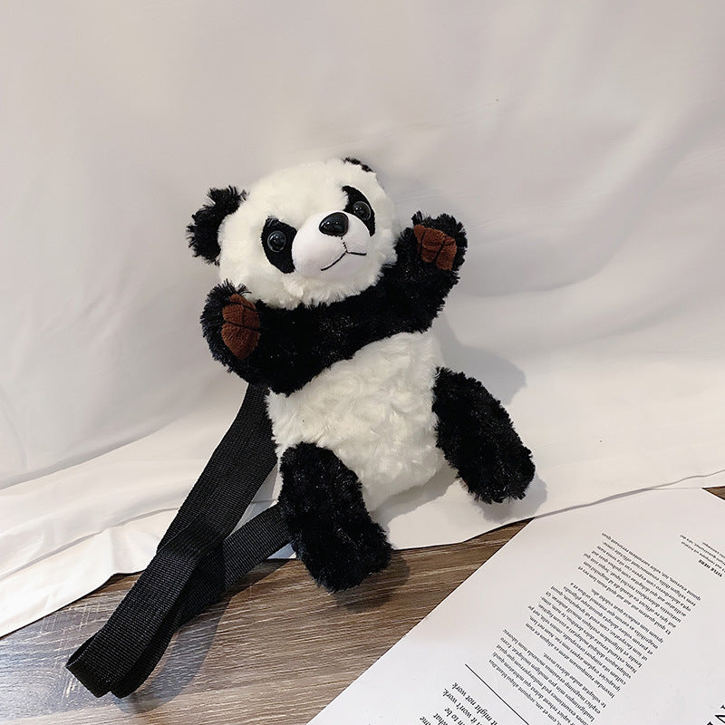 cute plush panda bag cartoon shoulder bag