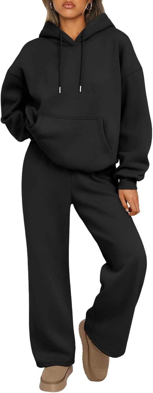 Set 2- Piece Autumn And Winter Casual Hooded Sweatshirt
