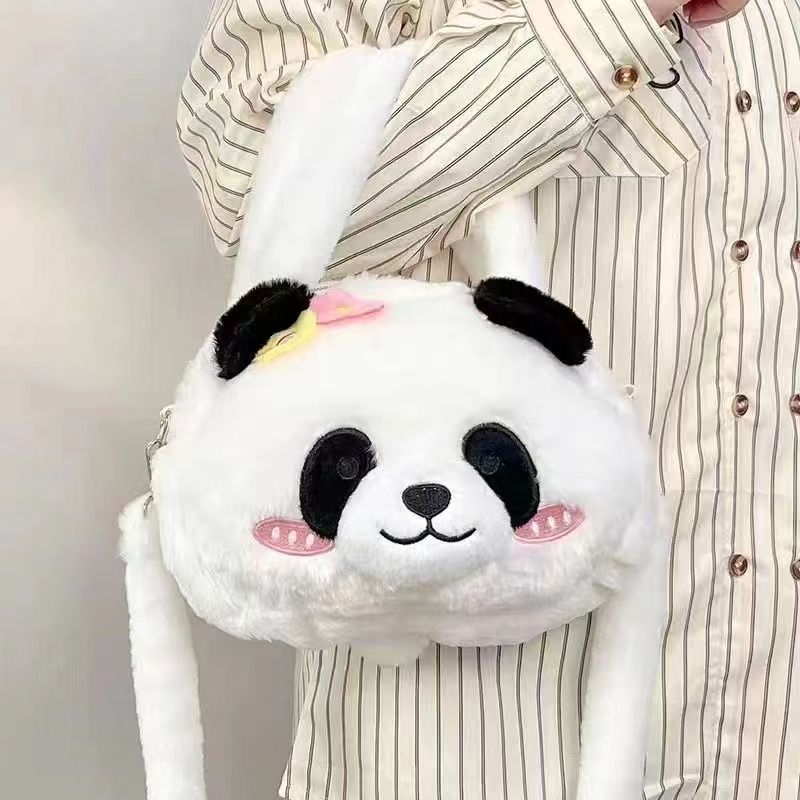 Cute Panda Crossbody Plush Bag
