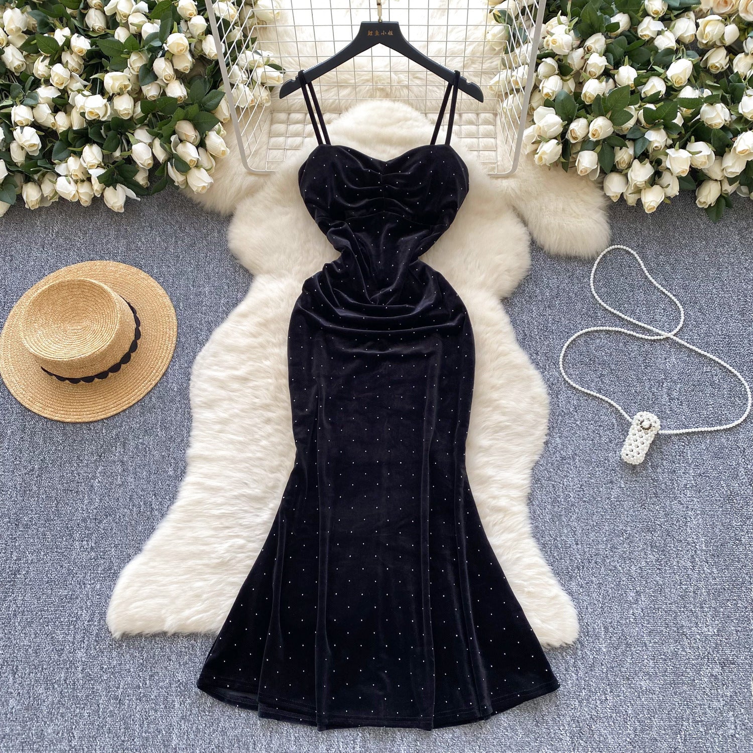 DressWomen's Sexy Socialite Pleated Waist Tight Suspender