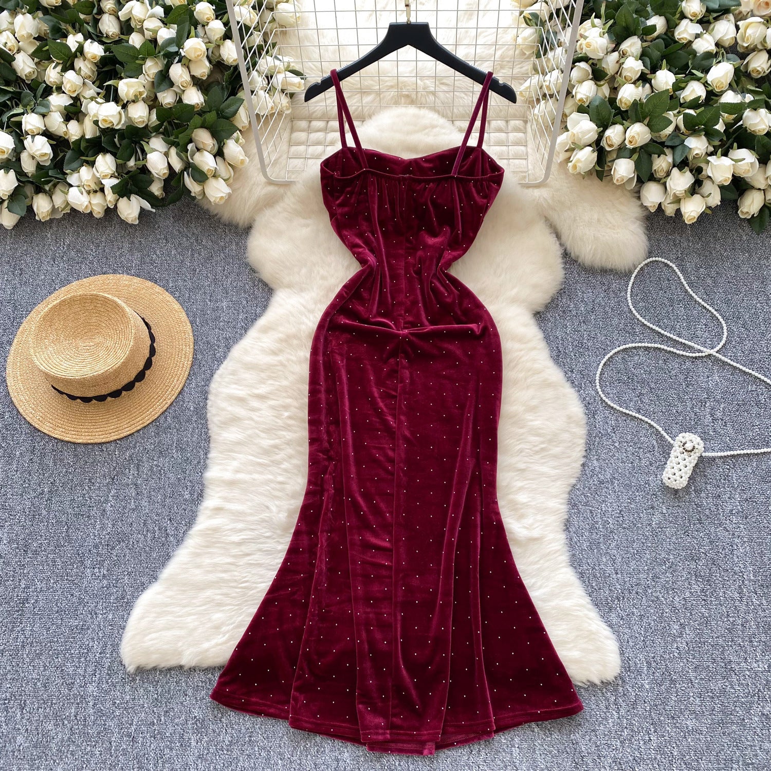 DressWomen's Sexy Socialite Pleated Waist Tight Suspender
