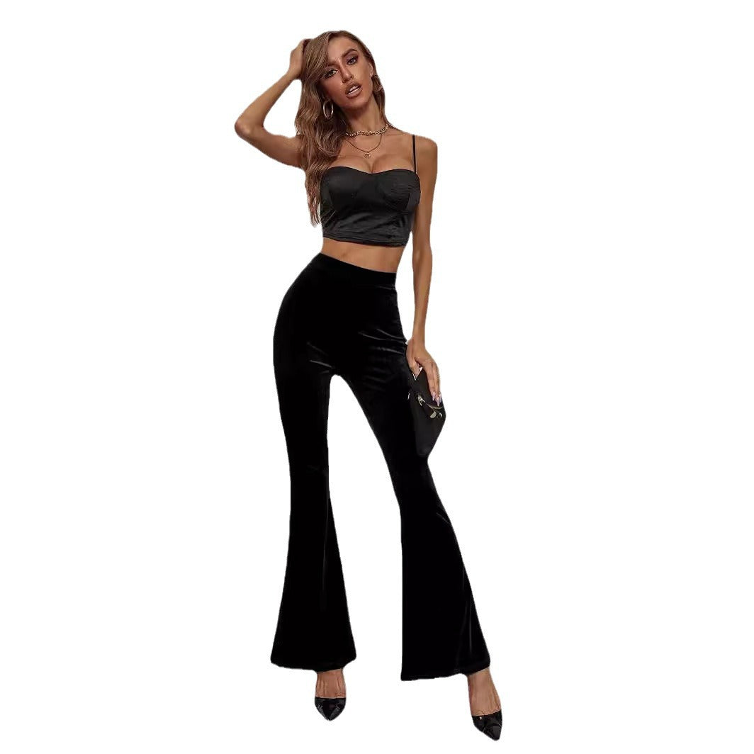 Pants Women's Fashion Sexy Slim Solid Color