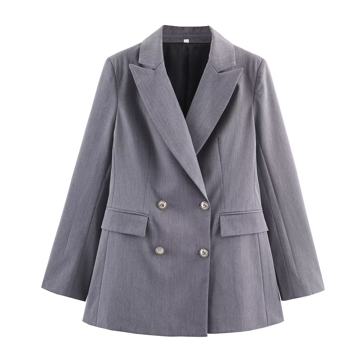 Set 2-Piece Women's Double-breasted Blazer With Belt Pants