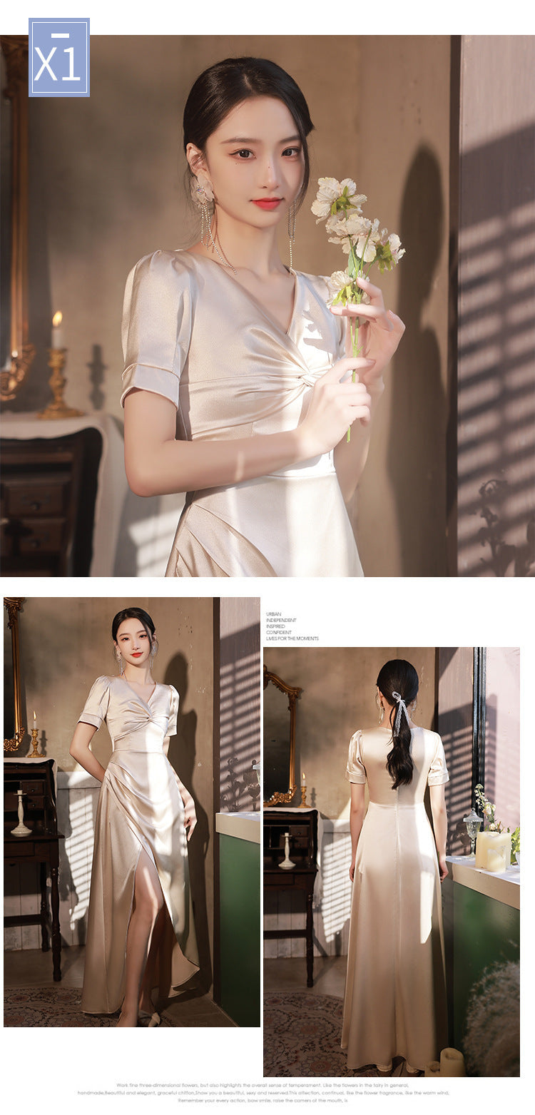 Simple And Light Luxury SatinFormal Dress