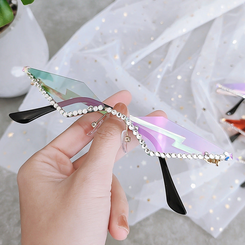 Glasses Female Creative Fashion Personalized Polygonal