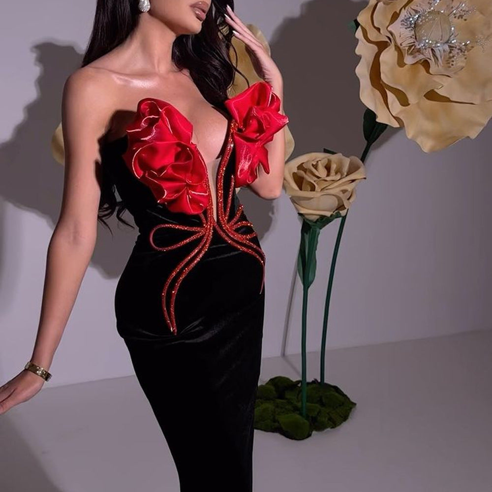Dress New Style Temperament Socialite Flower Chain
