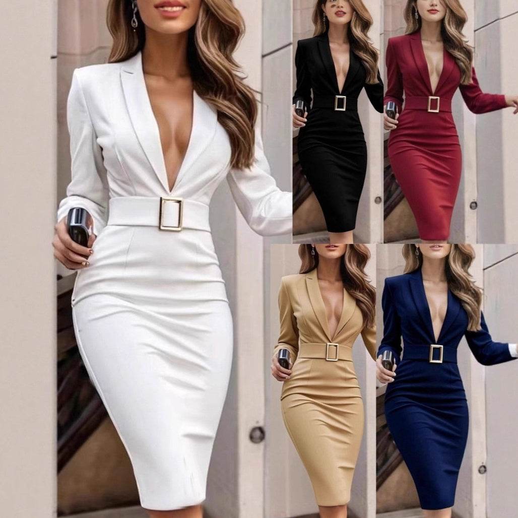 Dress Bodycon Solid Color Sexy